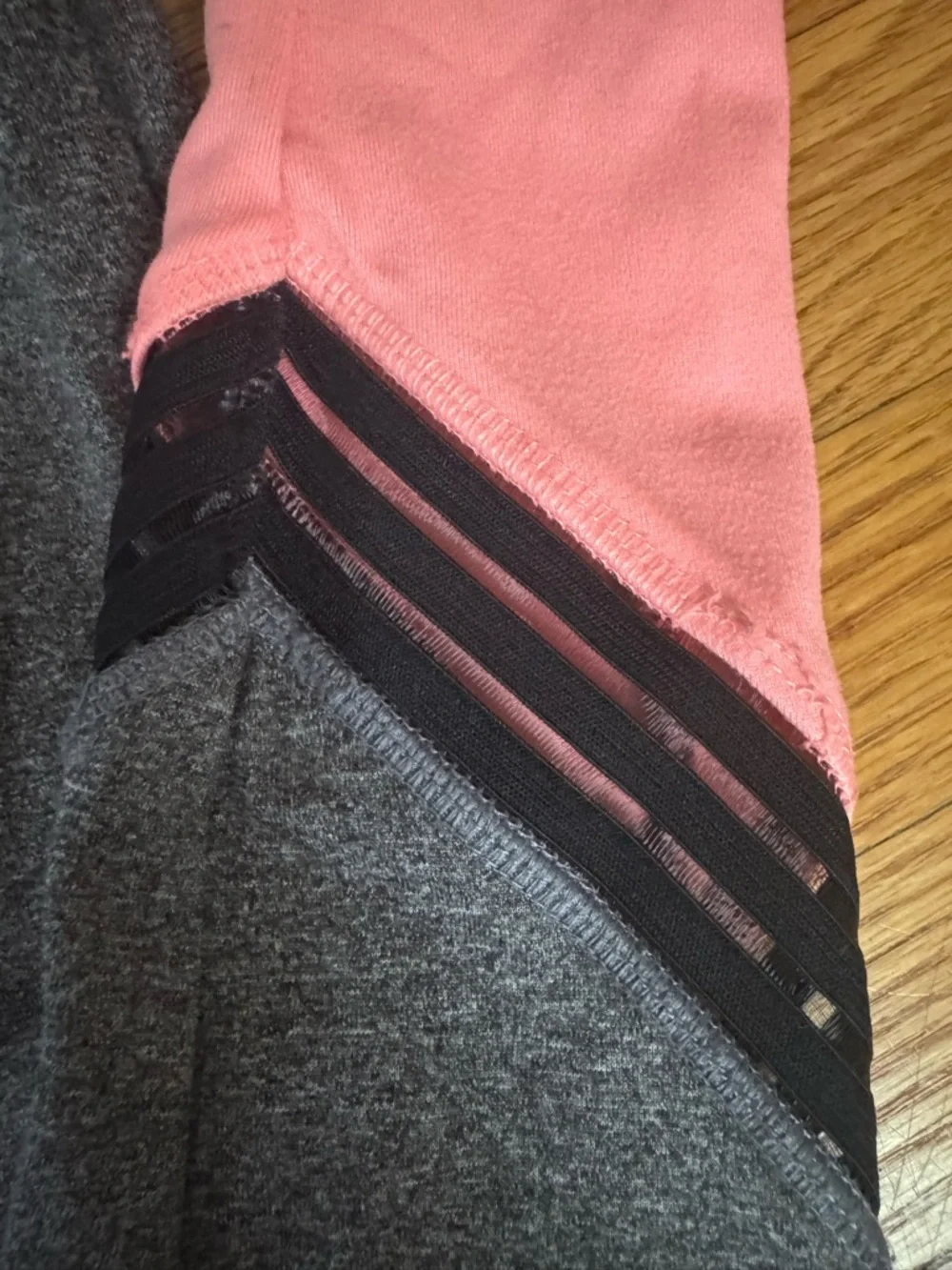 Justice Gray & Pink Gymnast Graphic Leggings